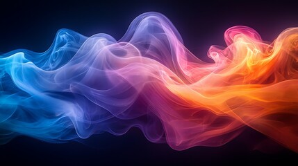 Obraz premium Abstract Colorful Swirling Smoke Wave Design