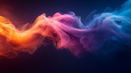 Abstract Colorful Smoke Wave Design Background