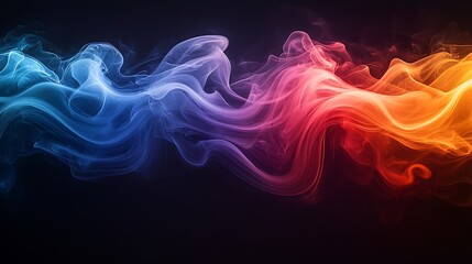 Obraz premium Abstract Colorful Smoke Wave Design