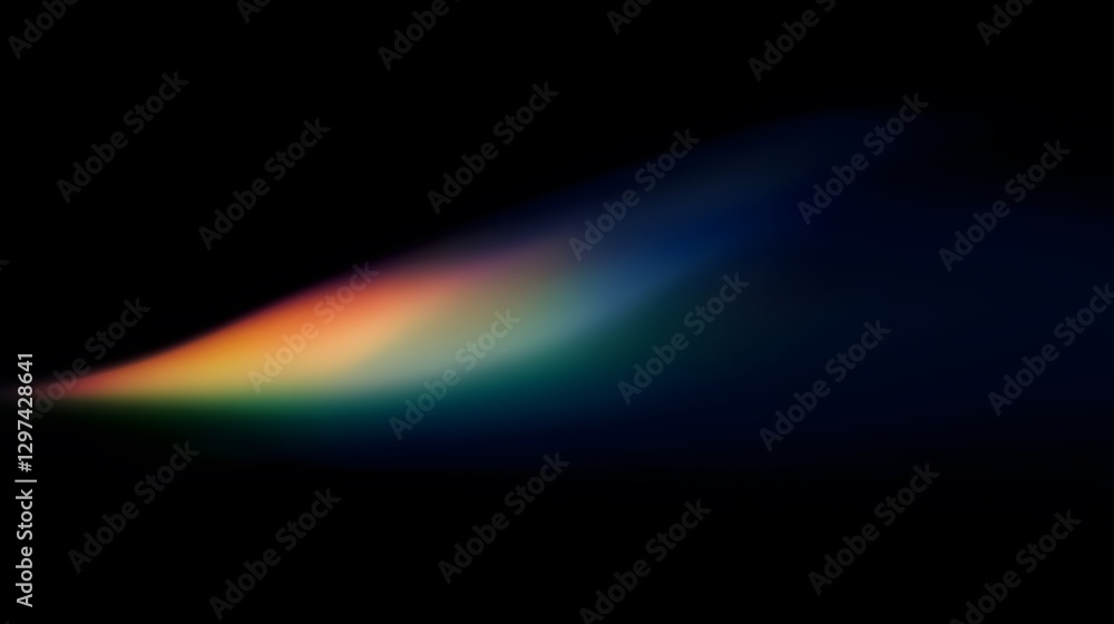 Poster An abstract image of a colorful gradient on a black background