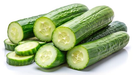 Fresh Cucumbers, Peeled and Unpeeled