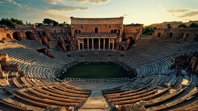 Ancient Roman Theatre , A Glimpse Into Ostia Antica's Grand Past Heritage