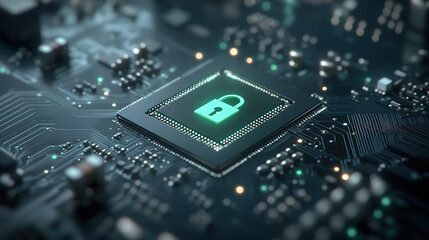 Network data security concept technology background