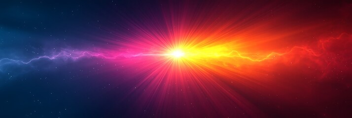 Obraz premium Cosmic Energy Collision A Radiant Celestial Event