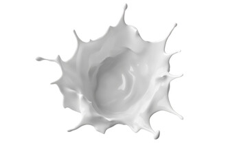 Fototapeta premium Dynamic milk splash crown on a transparent background, showcasing liquid motion and purity Concept of dairy, freshness, and beverage