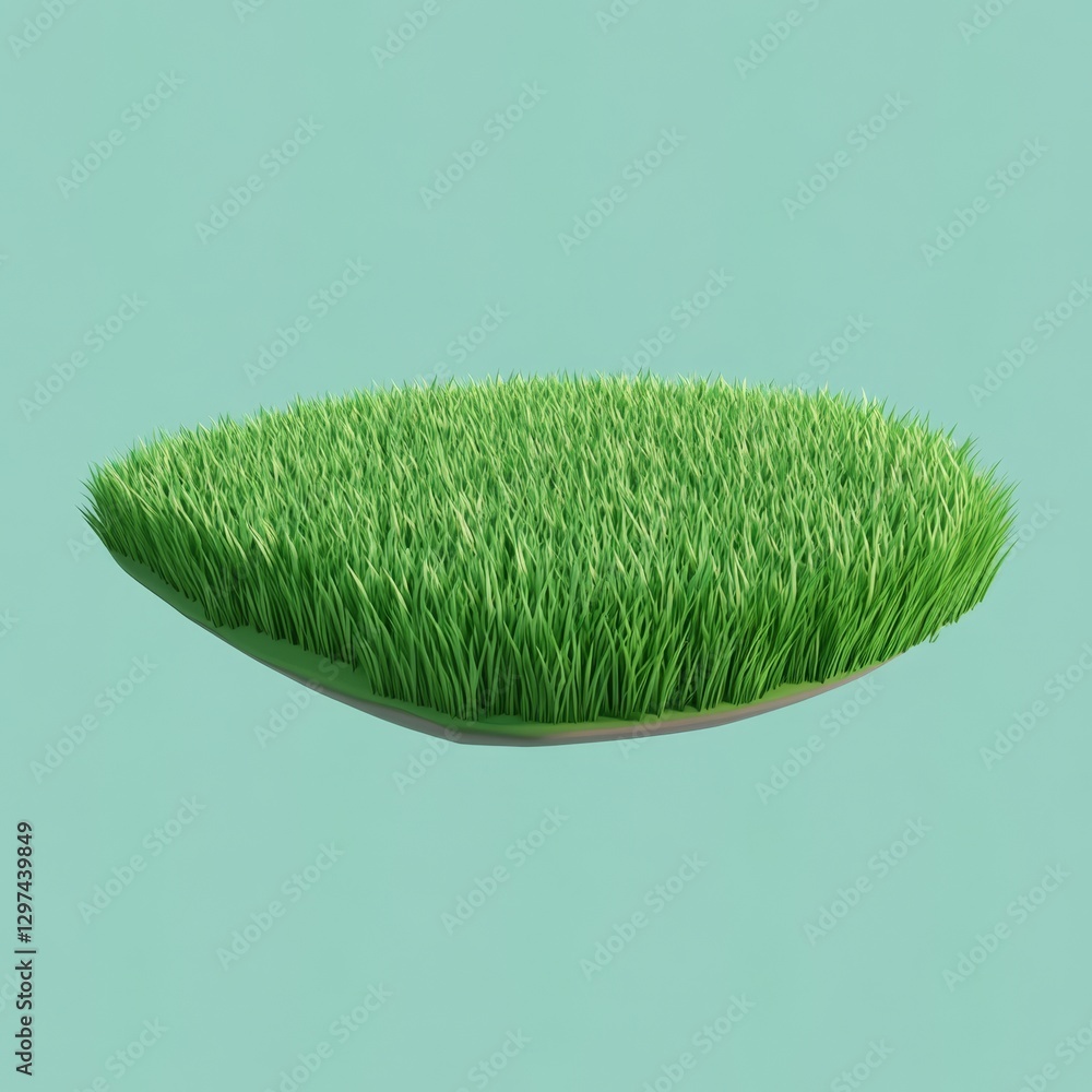 Aufkleber rounded trapezoidal lawn segment designed for cart use and display
