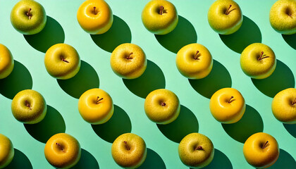 Fototapeta premium Patrón de manzanas