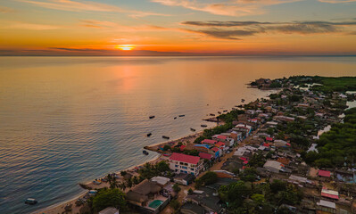 Breathtaking Sunset over Rincon del Mar, Sucre, Colombia, Capturing Tropical Serenity by the Caribbean Sea
