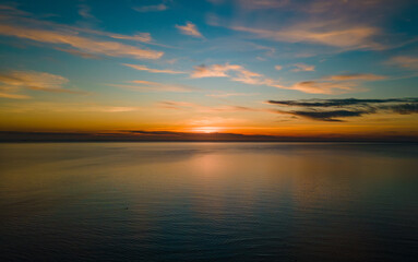 Obraz premium Stunning Sunset Over the Caribbean Sea in Rincon del Mar, Sucre, Colombia