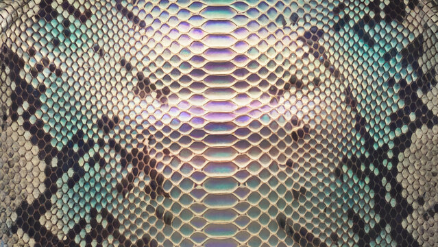 Black python pattern on iridescent gold pattern, vegan python, vegan crocodile leather background