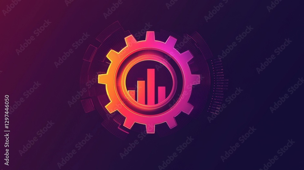 Poster data analysis and visualization concept digital environment graphic design modern aesthetic abstract