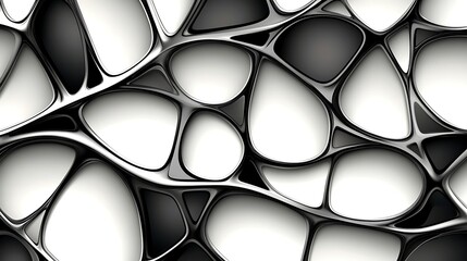 Abstract cellular pattern, black and white design