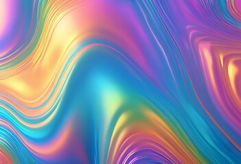 Obraz premium Iridescent neon background, Holographic rainbow foil iridescent texture abstract hologram background, Abstract soft pastel colors 