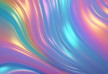 Obraz premium Iridescent neon background, Holographic rainbow foil iridescent texture abstract hologram background, Abstract soft pastel colors 