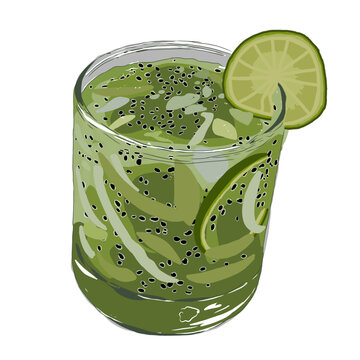 Glass of kuwut atau segelas es kuwut