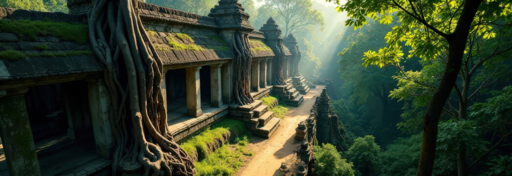 ungle Ruins: Ancient Temple and Lost Civilization in Tropical Forest