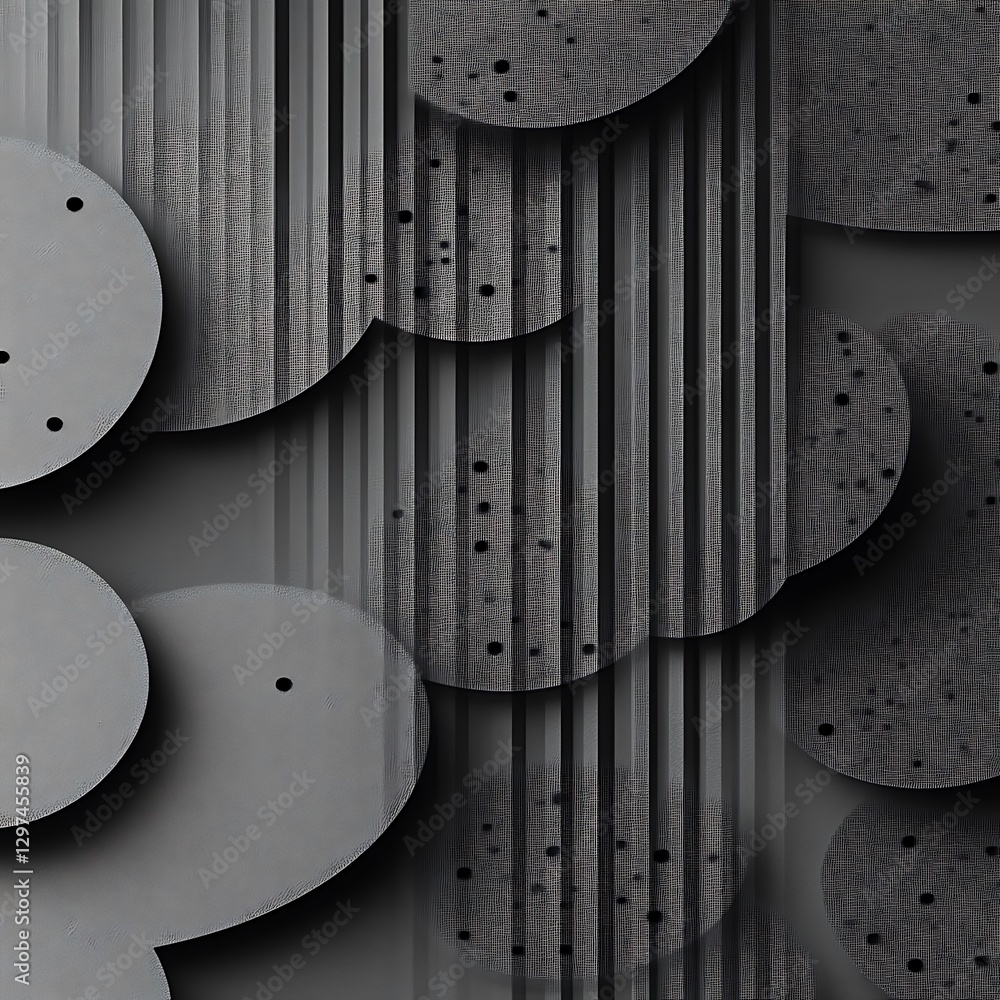 Poster abstract grayscale circles texture background design