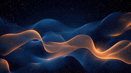 Ethereal Dark Smoke: Mysterious 2D Flat Illustration with Elegant Twisting Shapes for Intriguing Background Design