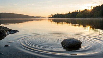 Emotional inspirational text. Emotional and inspirational mindfulness quotes with a serene lake sunrise backdrop in a calming image. Calm Mindfulness Quotes.