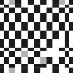 Fototapeta premium Checkerboard pattern with alternating black and white squares, creating striking visual effect