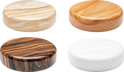 Explore the diverse world of button materials with this captivating image showcasing wooden textures and smooth, elegant designs, perfect for adding a touch of natural sophistication to any project