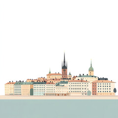 Fototapeta premium Famous City Skyline - Stockholm 