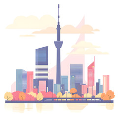 Obraz premium Famous City Skyline - Berlin