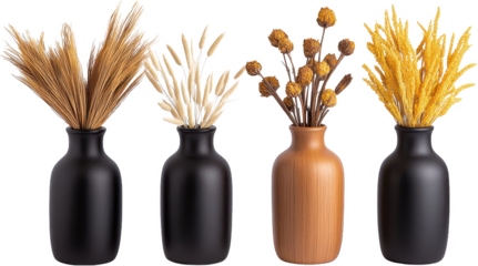 Elevate your space with the timeless elegance of dried floral arrangements displayed in minimalist vases, a captivating blend of rustic charm and modern sophistication Discover the beauty of natural