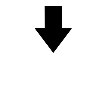 Short animation of an arrow-shaped sign moving down slowly