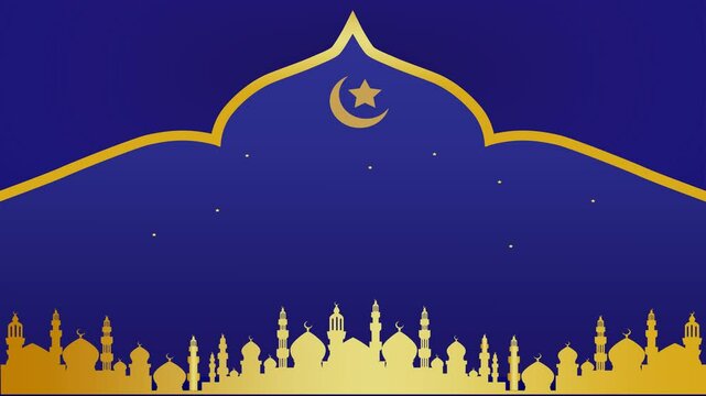 Footage Luxury Gold Ramadhan Kareem Greetings Background