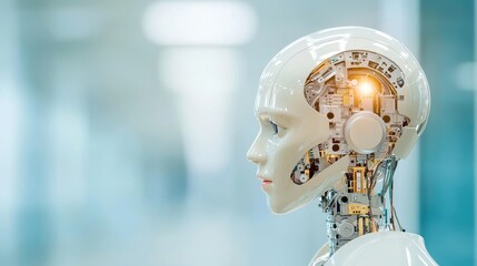 Exploring advanced robotics futuristic ai robot technology lab digital innovation