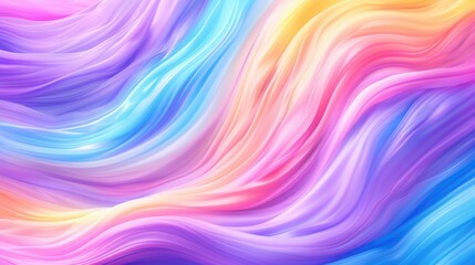 Fototapeta premium Abstract Colorful Swirling Background Pastel Rainbow Hues Fluid Design Texture