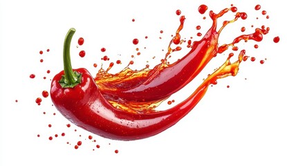 Red Chili Pepper Splash Effect