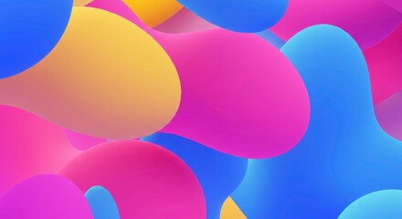 Liquid Color Symphony: A mesmerizing close-up of fluid, vibrant blobs of color blending together, creating a dynamic and abstract visual.