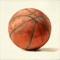 A vibrant orange basketball with detailed texture sits against a neutral background, symbolizing the energy and excitement of the game.