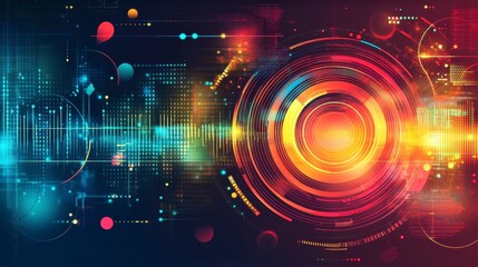 Obraz premium Abstract Colorful Digital Background