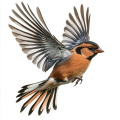 Fototapeta premium Colorful Bird in Mid-Flight