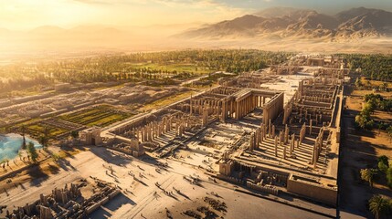 Explore Ancient Achaemenid Ruins in Persepolis, Iran - Historical Archaeological Site Photography