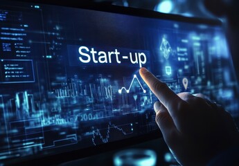 Fototapeta premium Digital Startup Growth Concept