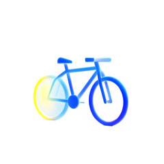 Fototapeta premium Modern 3D Bicycle Icon