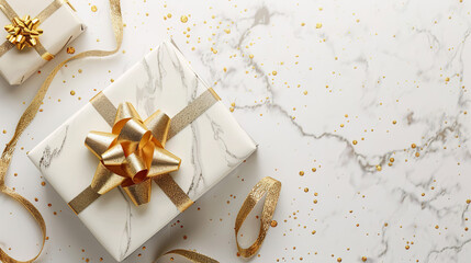 Gold Ribbon Gift Box