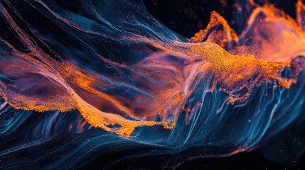 Fototapeta premium A fresh and dynamic splash of water on a dark background, creating an abstract visual that showcases the beauty of motion and clarity