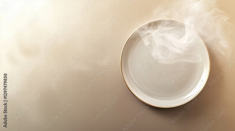 Aufkleber smoky dish resting on a light background, showcasing culinary presentation and warmth in the dining 
