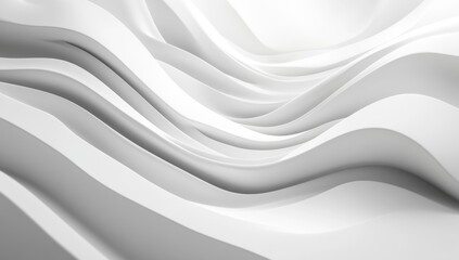 Abstract white architectural wavy lines