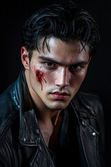 Obraz premium Intense Portrait of a Fighter