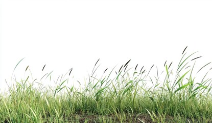Fototapeta premium Lush Green Grass Field Landscape