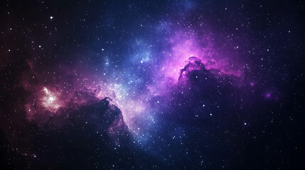 A beautiful and colorful galaxy with many stars and a purple cloud