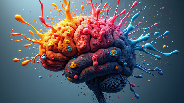 Creative Thinking Brain Gears Exploding With Ideas And Innovation