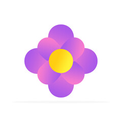 plant sign flower icon, colored flat vector. modern and minimalist design