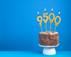 Candle number 9500 - Number of followers or likes.